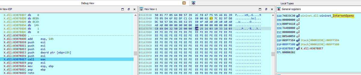 Emotet building the HTTP request with wininet APIs