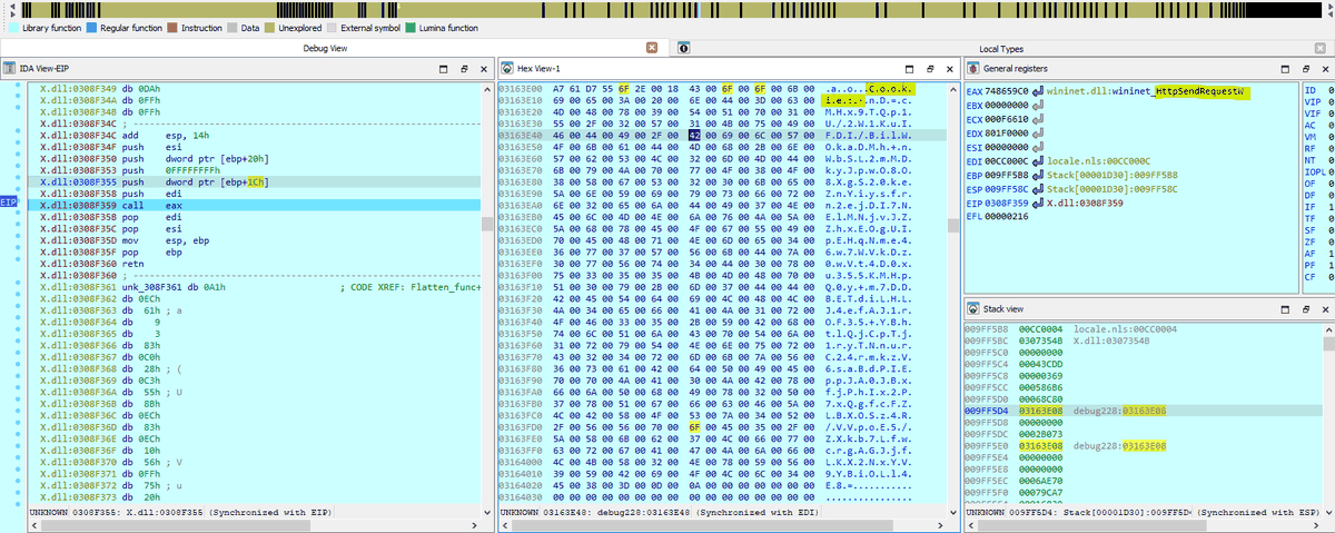 Randomly generated URI used for C2 communication