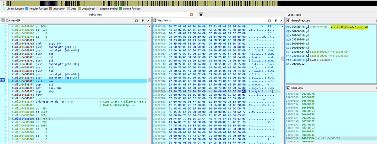 Emotet relaunching itself from %AppData% via rundll32.exe