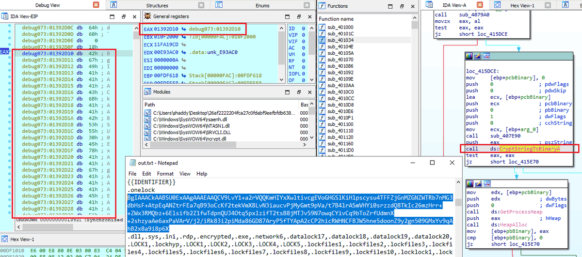 Embedded base64 RSA public key and skip lists