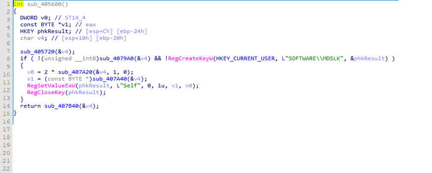 MDSLK marker registry key