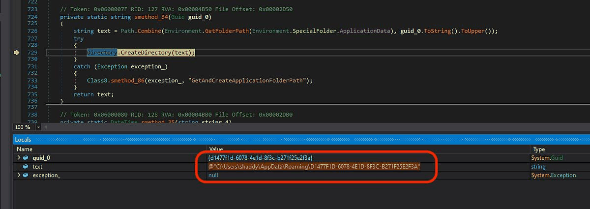 NanoCore working directory named with the machine GUID