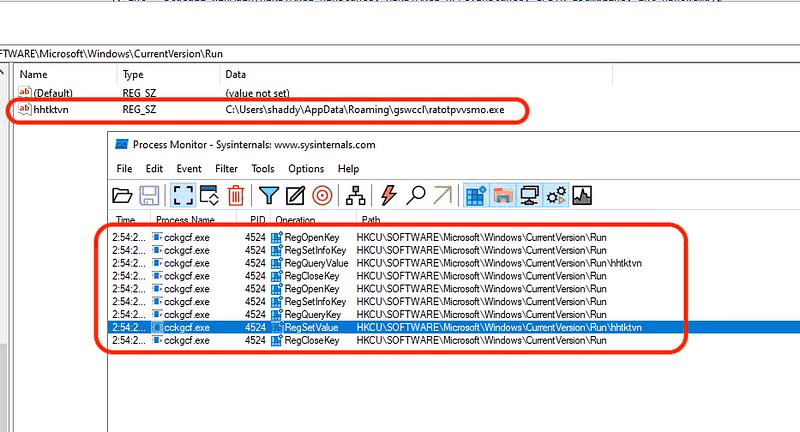 Stage 2 Registry Run key persistence