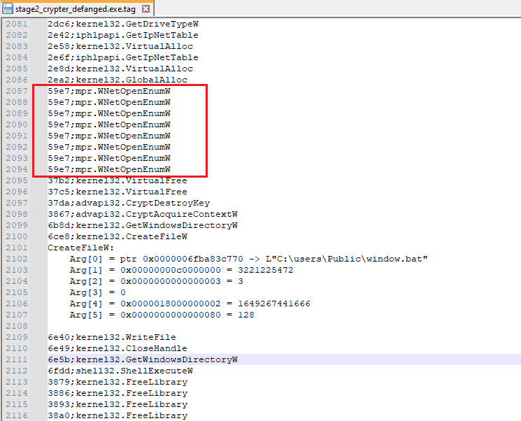 Network share enumeration via WNetOpenEnumW